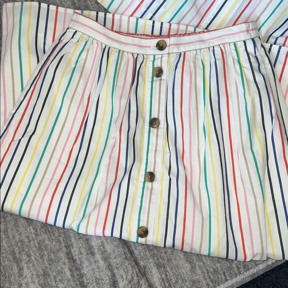 J. Crew Button Poplin Skirt/Top Set - Picture 3 of 7